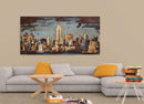 Impressionist 3D Wall Art NYC Skyline Metal Canvas