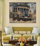 Off Road Safari Jeep Painted Metal 3D Hanging Wall Art