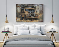 Off Road Safari Jeep Painted Metal 3D Hanging Wall Art