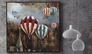 Hot Air Balloons NYC Skyline 3D Mixed Media Wall Art