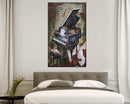 Colorful Grand Piano Hand Painted All Metal Musical Art