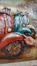 Vespa Scooters by European Bronze Finery 3D Oil Painting