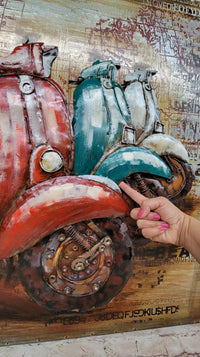 Vespa Scooters by European Bronze Finery 3D Oil Painting
