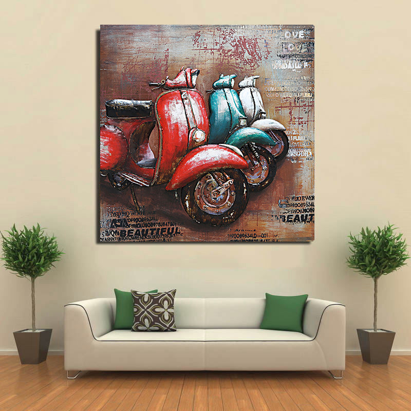 Vespa Scooters by European Bronze Finery 3D Oil Painting