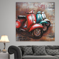 Vespa Scooters by European Bronze Finery 3D Oil Painting