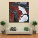 Fashionable Woman Applying Lipstick 3D Wall Art Metal & Wood