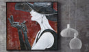 Fashionable Woman Applying Lipstick 3D Wall Art Metal & Wood