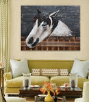 3D Wall Art Wood Canvas Painted Cutout Metal Horse Barn Door