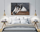 3D Wall Art Wood Canvas Painted Cutout Metal Horse Barn Door