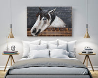 3D Wall Art Wood Canvas Painted Cutout Metal Horse Barn Door