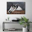 3D Wall Art Wood Canvas Painted Cutout Metal Horse Barn Door