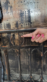 Romantic Night on Balcony of Empire State Building 3-D Oil Painting