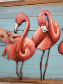 Custom 3D Pastel Marsh Land Flamingo Wall Painting