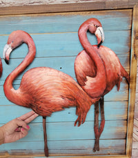 Custom 3D Pastel Marsh Land Flamingo Wall Painting