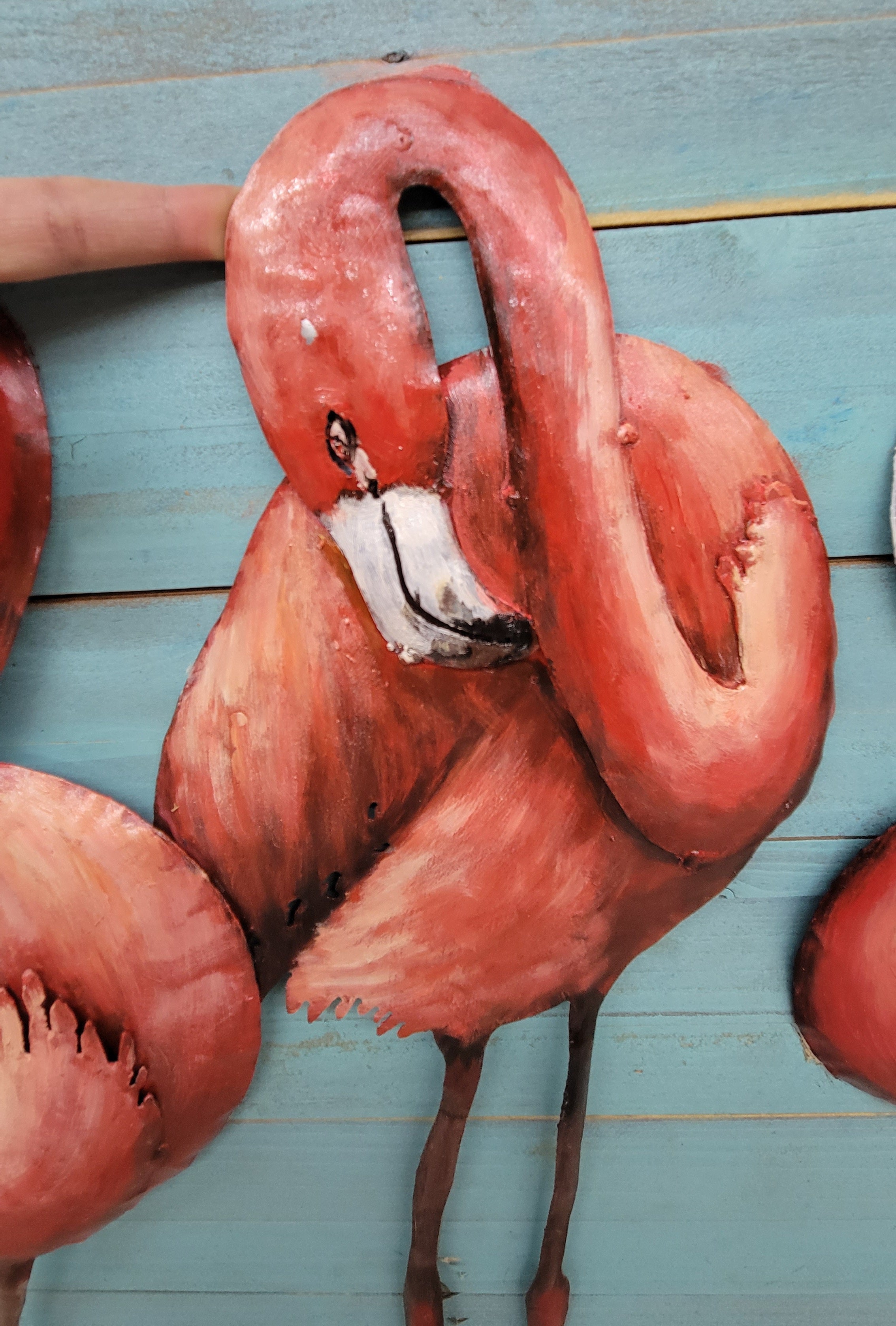 Custom 3D Pastel Marsh Land Flamingo Wall Painting