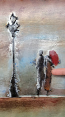 Abstract Modern Art Seesaw 3D Painting on Metal Canvas
