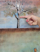 Abstract Modern Art Seesaw 3D Painting on Metal Canvas