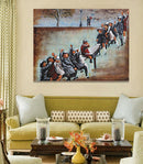 Abstract Modern Art Seesaw 3D Painting on Metal Canvas