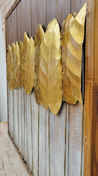 European Bronze Finery Gold Leaf 3-D Oil Painting
