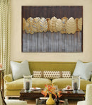 European Bronze Finery Gold Leaf 3-D Oil Painting