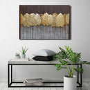 European Bronze Finery Gold Leaf 3-D Oil Painting