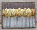 European Bronze Finery Gold Leaf 3-D Oil Painting
