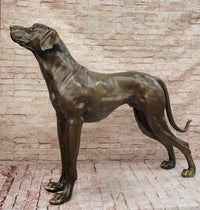 Large Bronze Dog - Realistic Standing Sculpture for Home or Garden