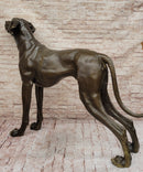Large Bronze Dog - Realistic Standing Sculpture for Home or Garden