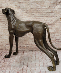 Large Bronze Dog - Realistic Standing Sculpture for Home or Garden