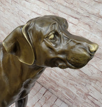 Large Bronze Dog - Realistic Standing Sculpture for Home or Garden