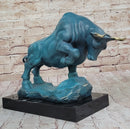 Charging Bull Hot Cast Bronze Figure by Milo with Patina