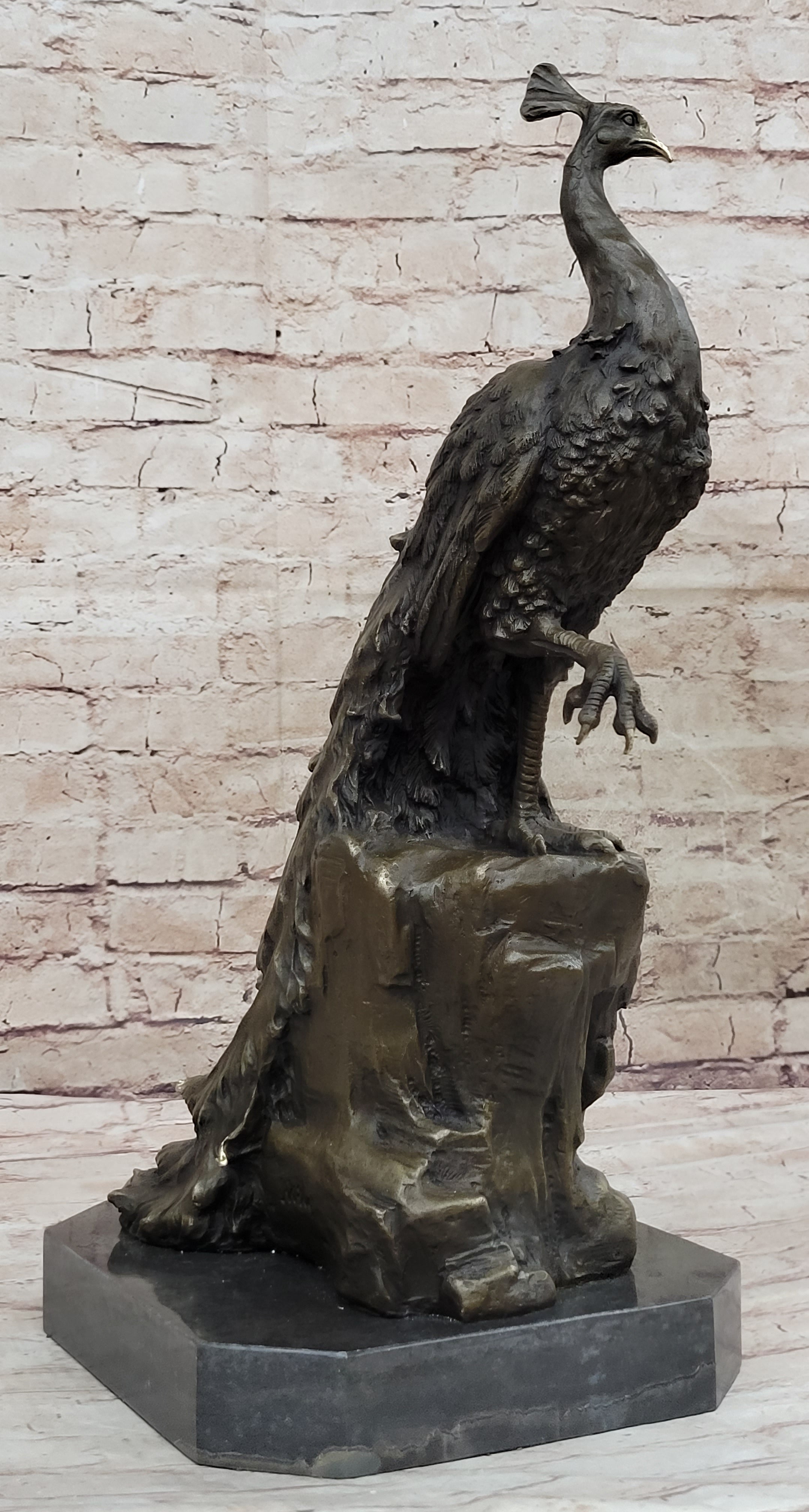 Milo Peacock Bronze Sculpture Bird