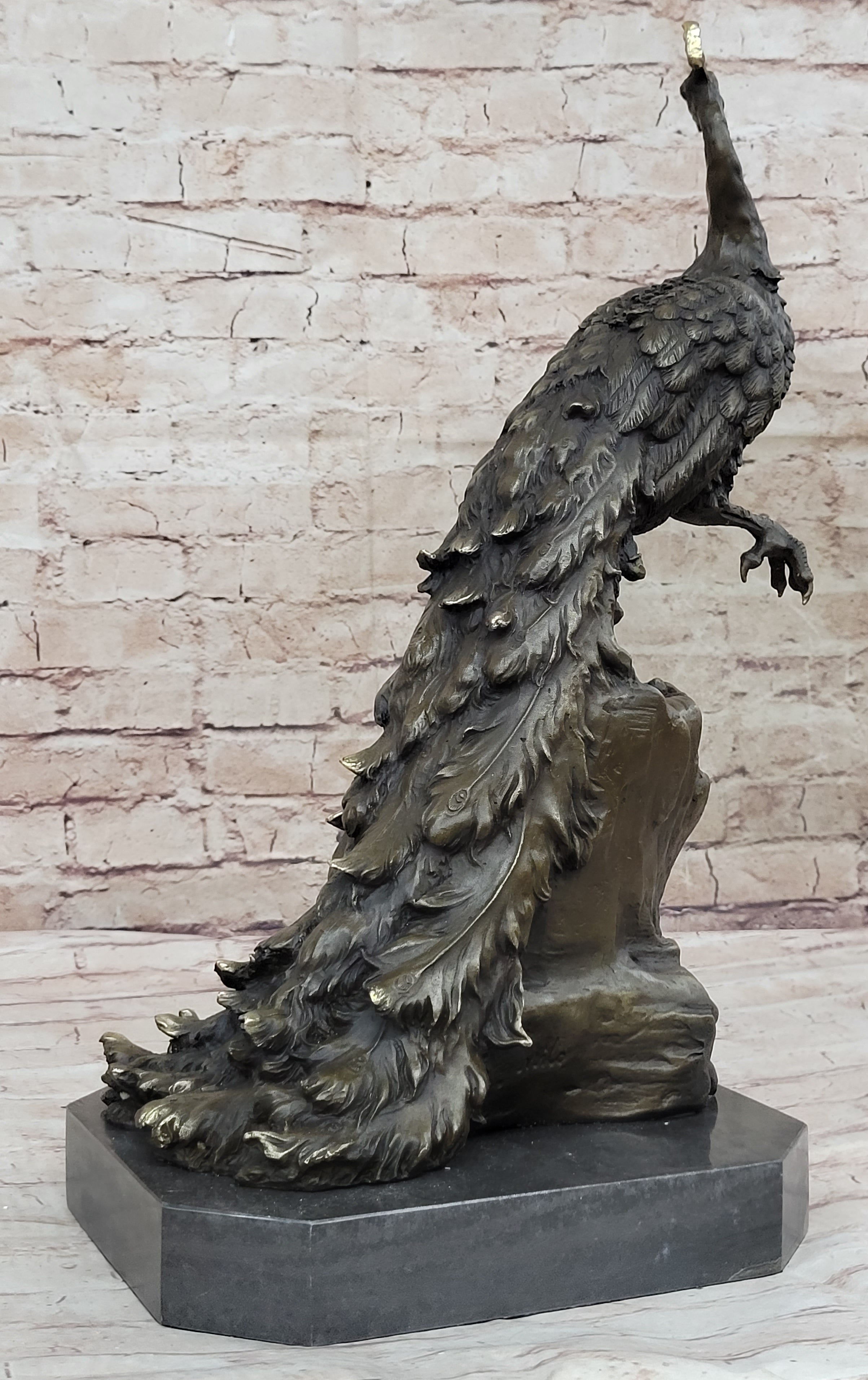 Milo Peacock Bronze Sculpture Bird