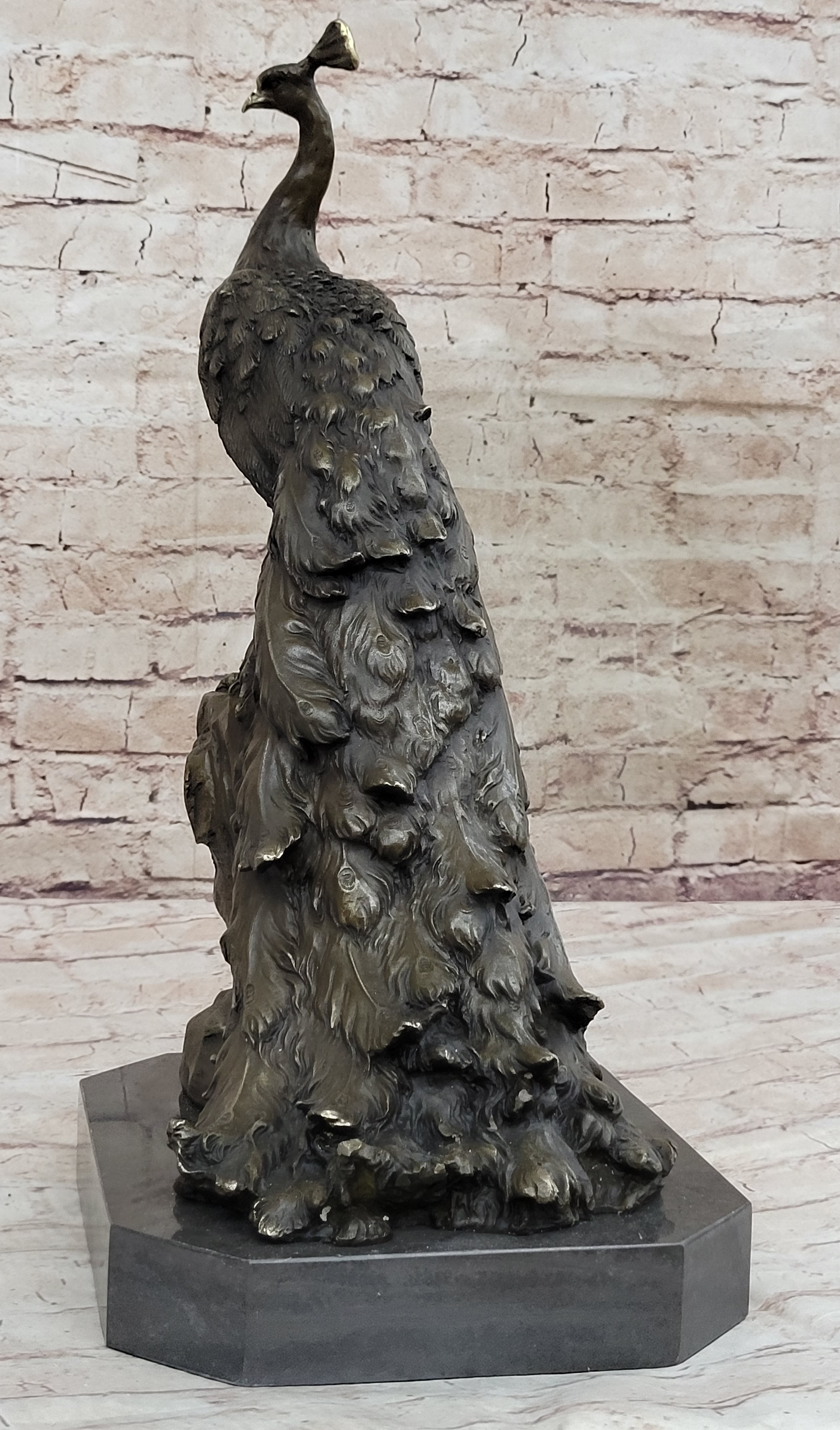 Milo Peacock Bronze Sculpture Bird