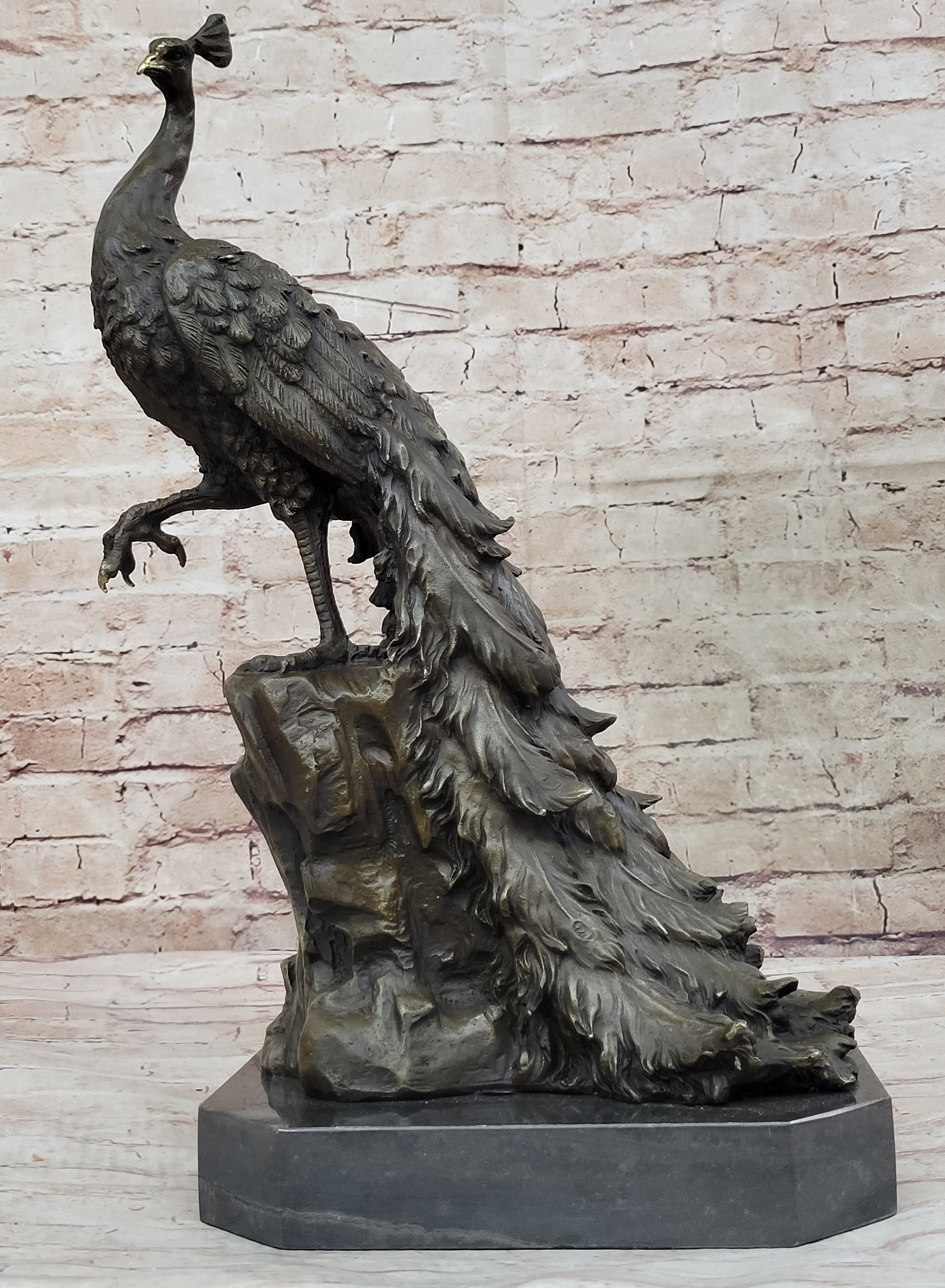 Milo Peacock Bronze Sculpture Bird
