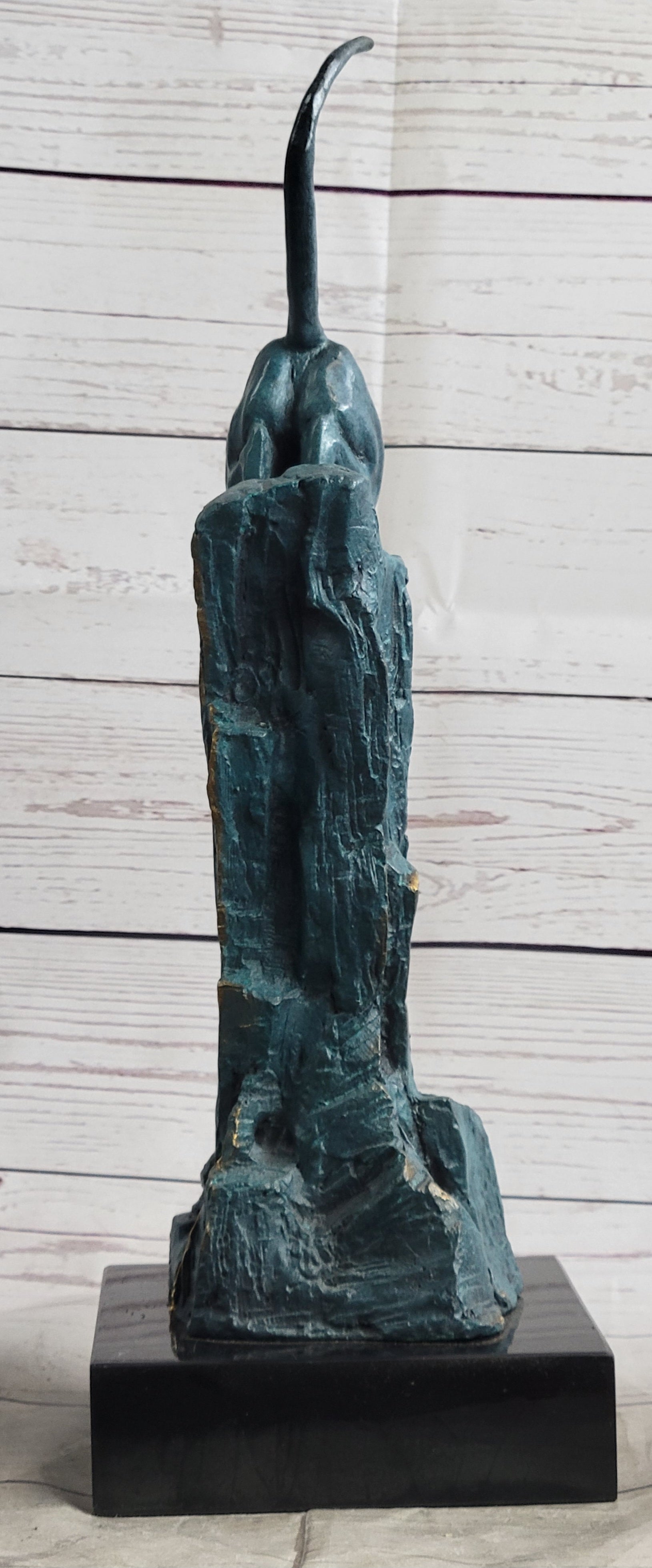 Bronze Pouncing Cougar by Milo Wildlife Sculpture