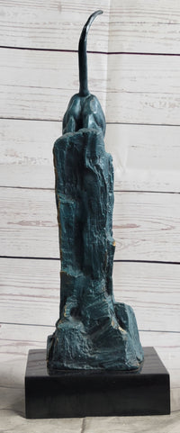 Bronze Pouncing Cougar by Milo Wildlife Sculpture