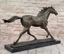 Milo Running Horse Bronze Sculpture on Marble Base