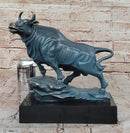 Bull Bronze Sculpture by Milo - Powerful Animal Symbol Art