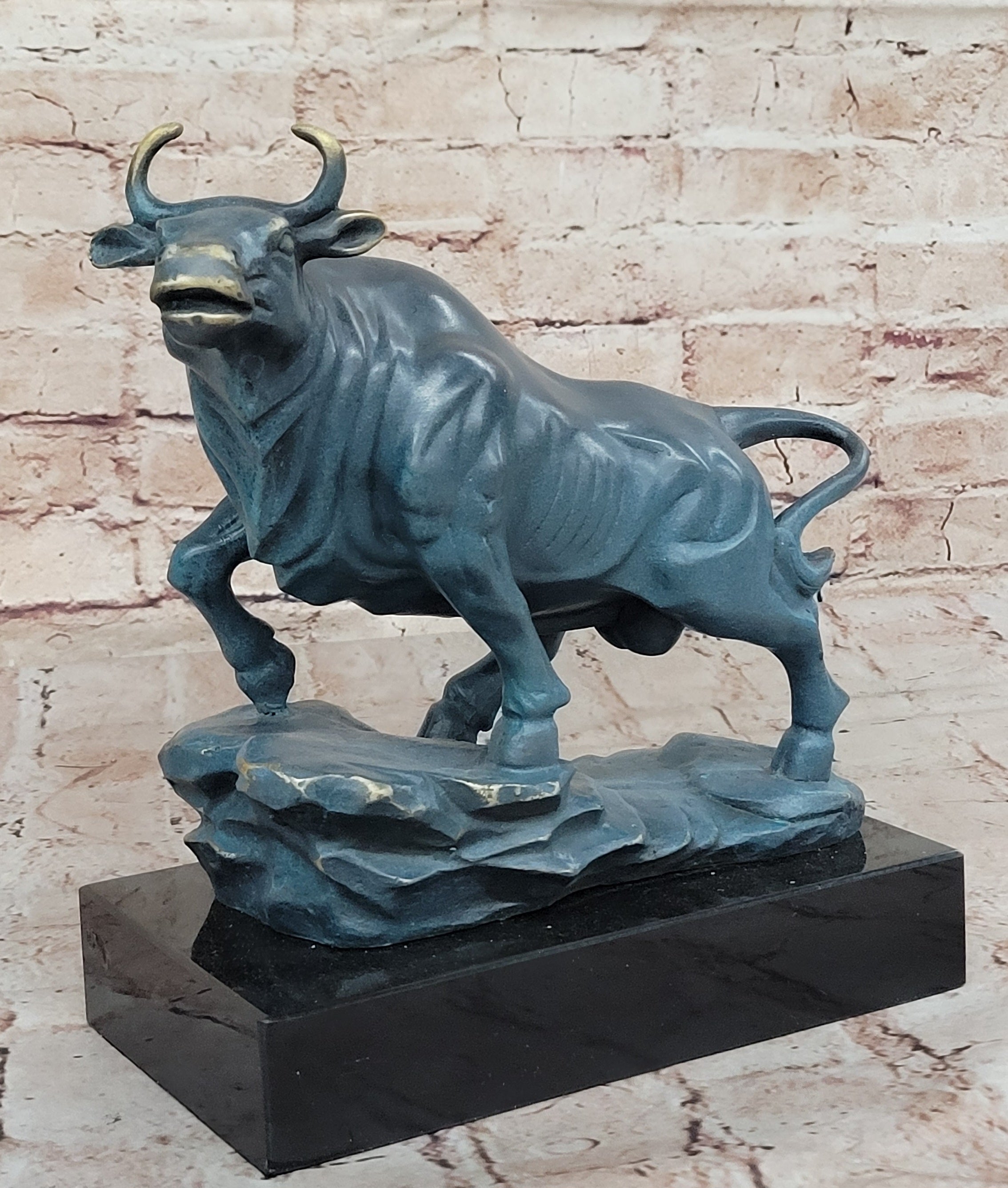 Bull Bronze Sculpture by Milo - Powerful Animal Symbol Art