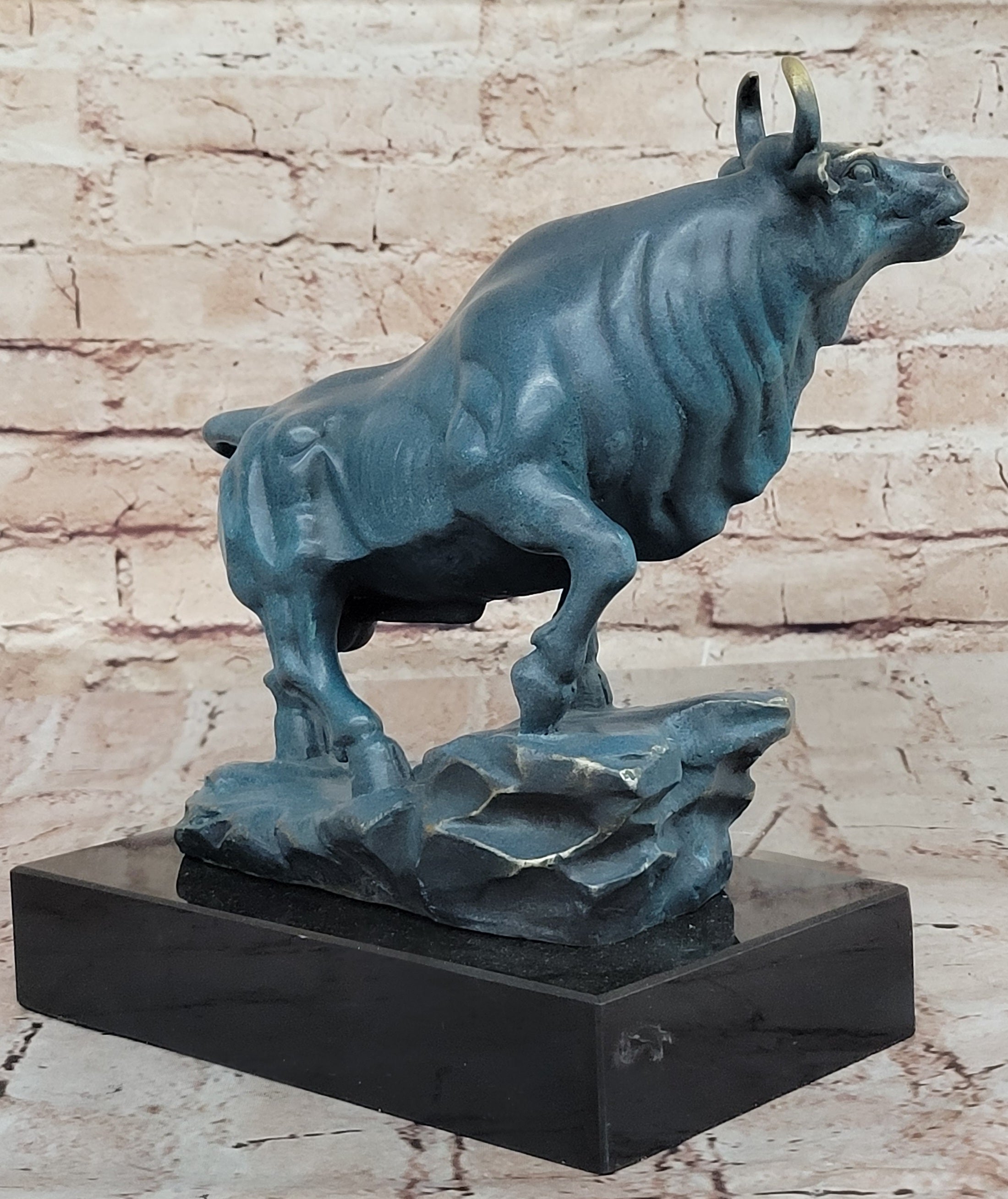 Bull Bronze Sculpture by Milo - Powerful Animal Symbol Art