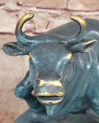 Bull Bronze Sculpture by Milo - Powerful Animal Symbol Art