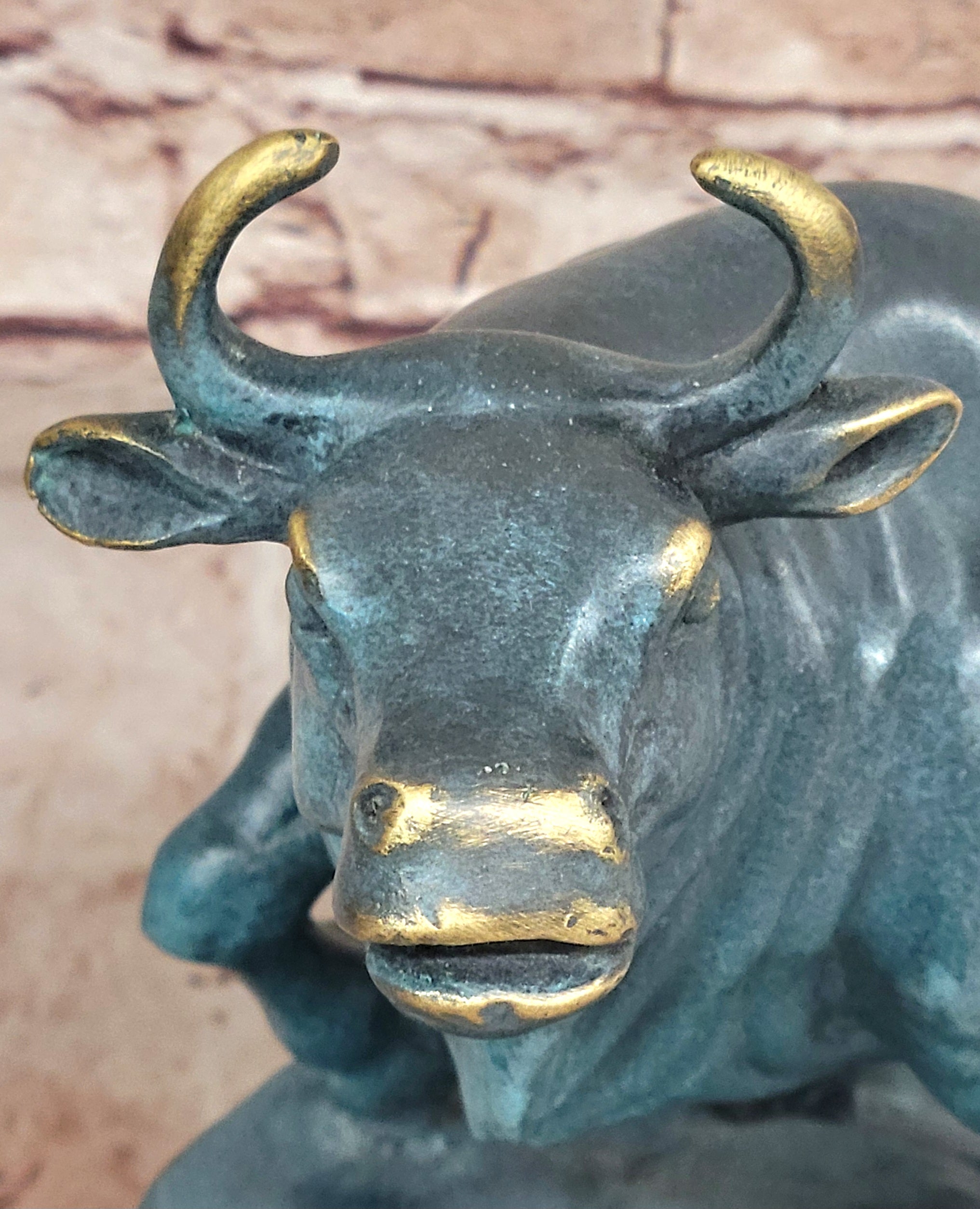 Bull Bronze Sculpture by Milo - Powerful Animal Symbol Art