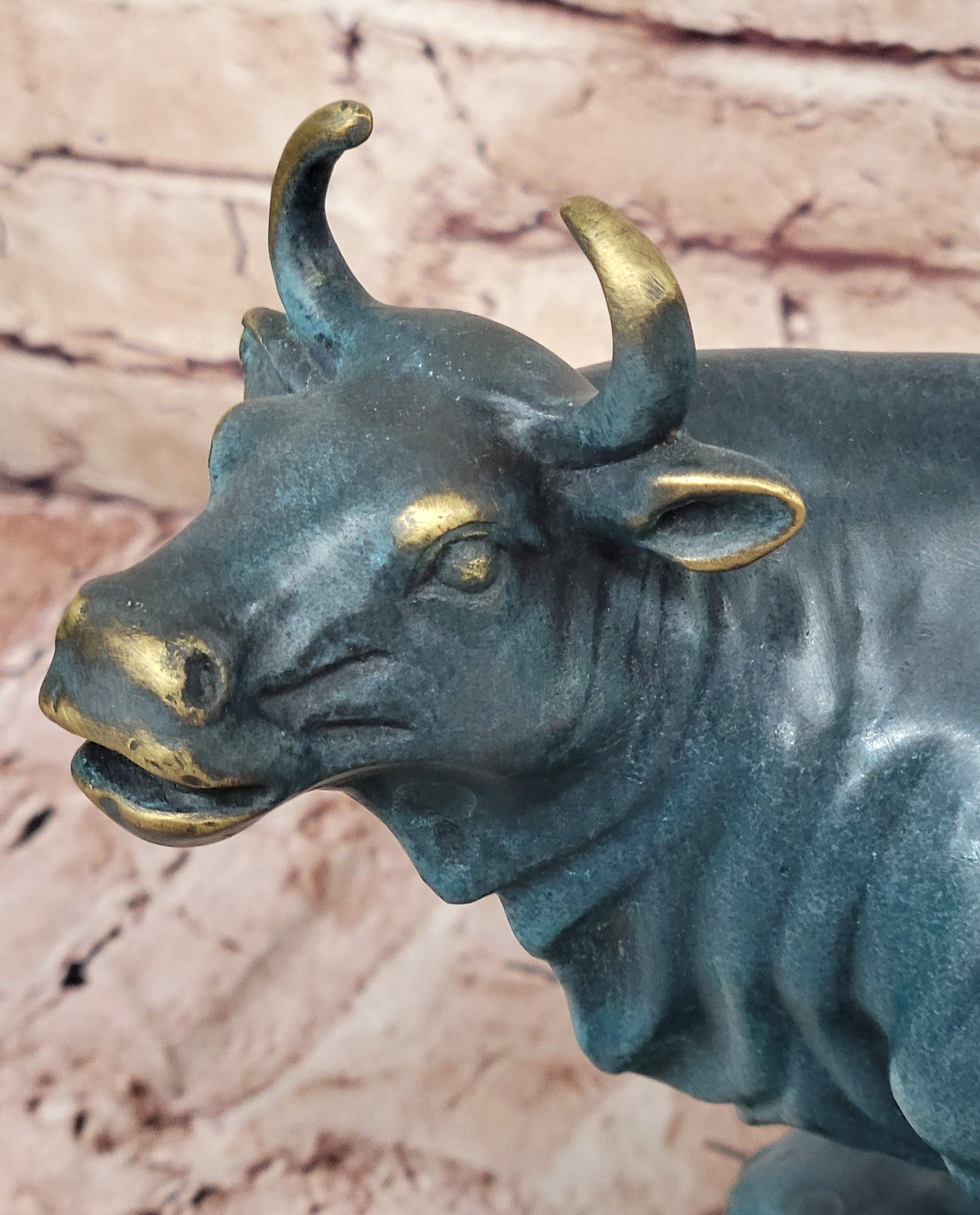 Bull Bronze Sculpture by Milo - Powerful Animal Symbol Art
