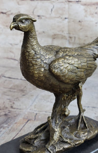 Pheasant Grouse Game Bird Hunter Bronze Marble Trophy