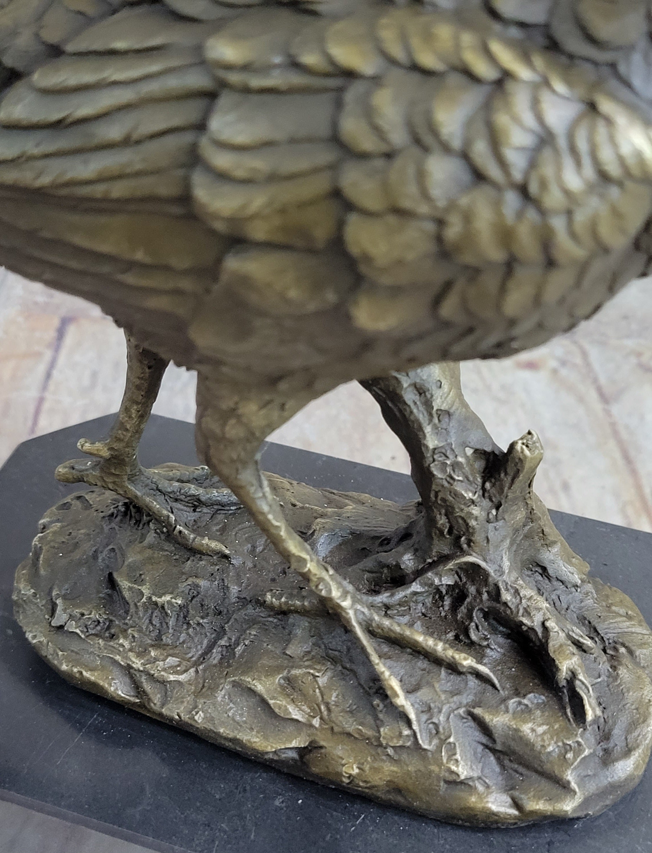 Pheasant Grouse Game Bird Hunter Bronze Marble Trophy