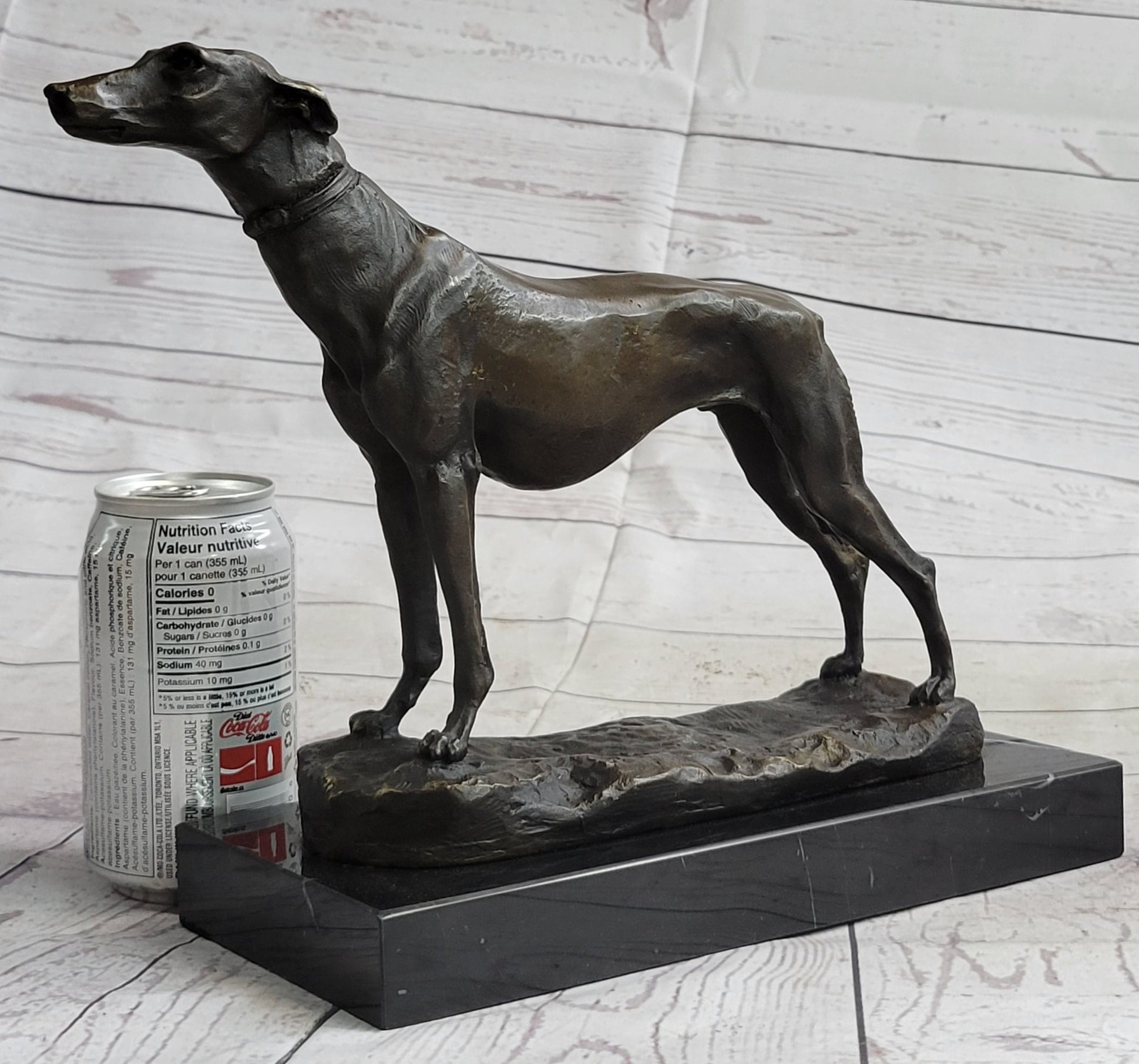Greyhound Whippet Bronze Sculpture by Fremiet 13" x 10"