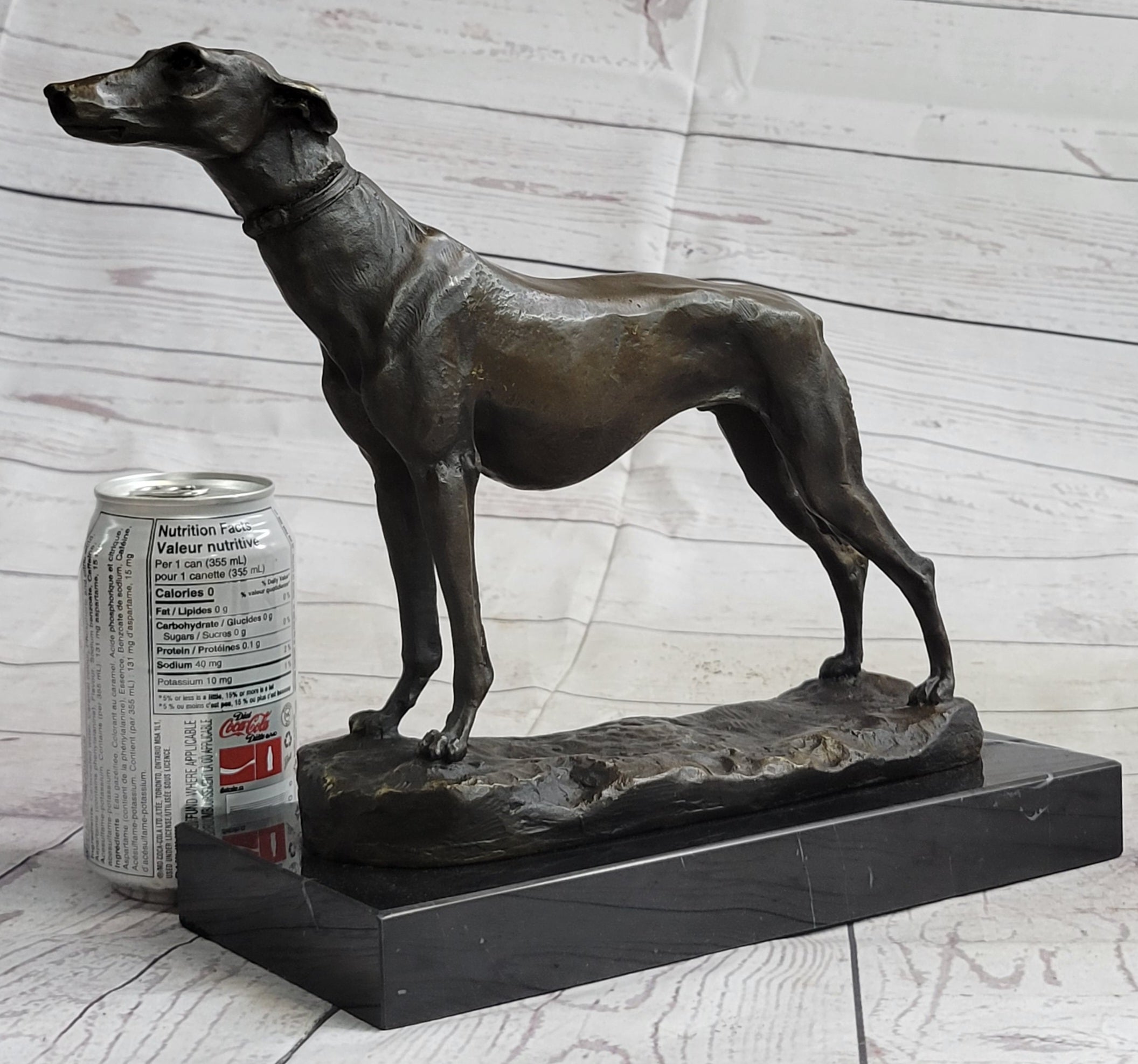 Greyhound Whippet Bronze Sculpture by Fremiet 13" x 10"