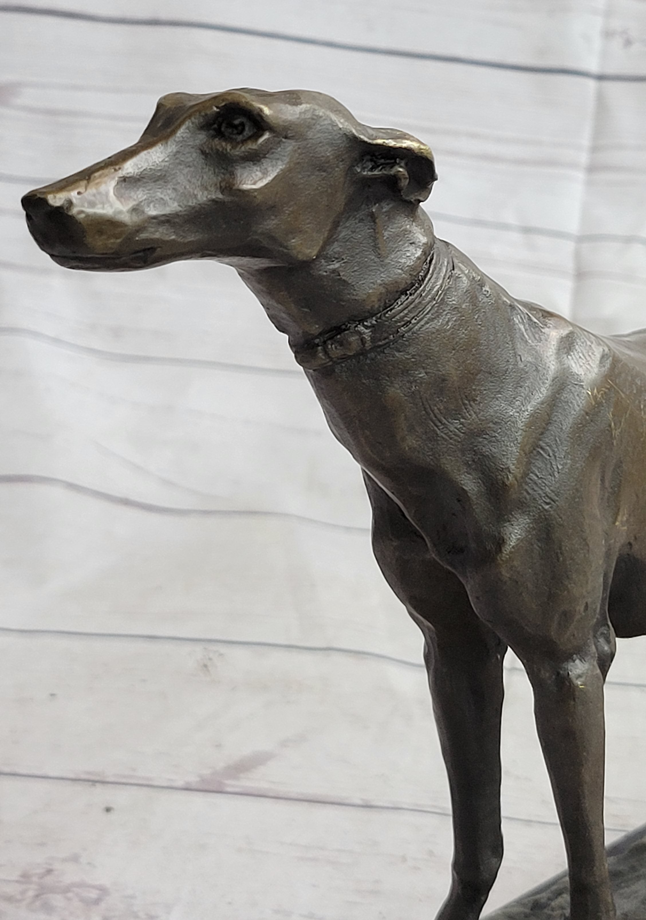 Greyhound Whippet Bronze Sculpture by Fremiet 13" x 10"