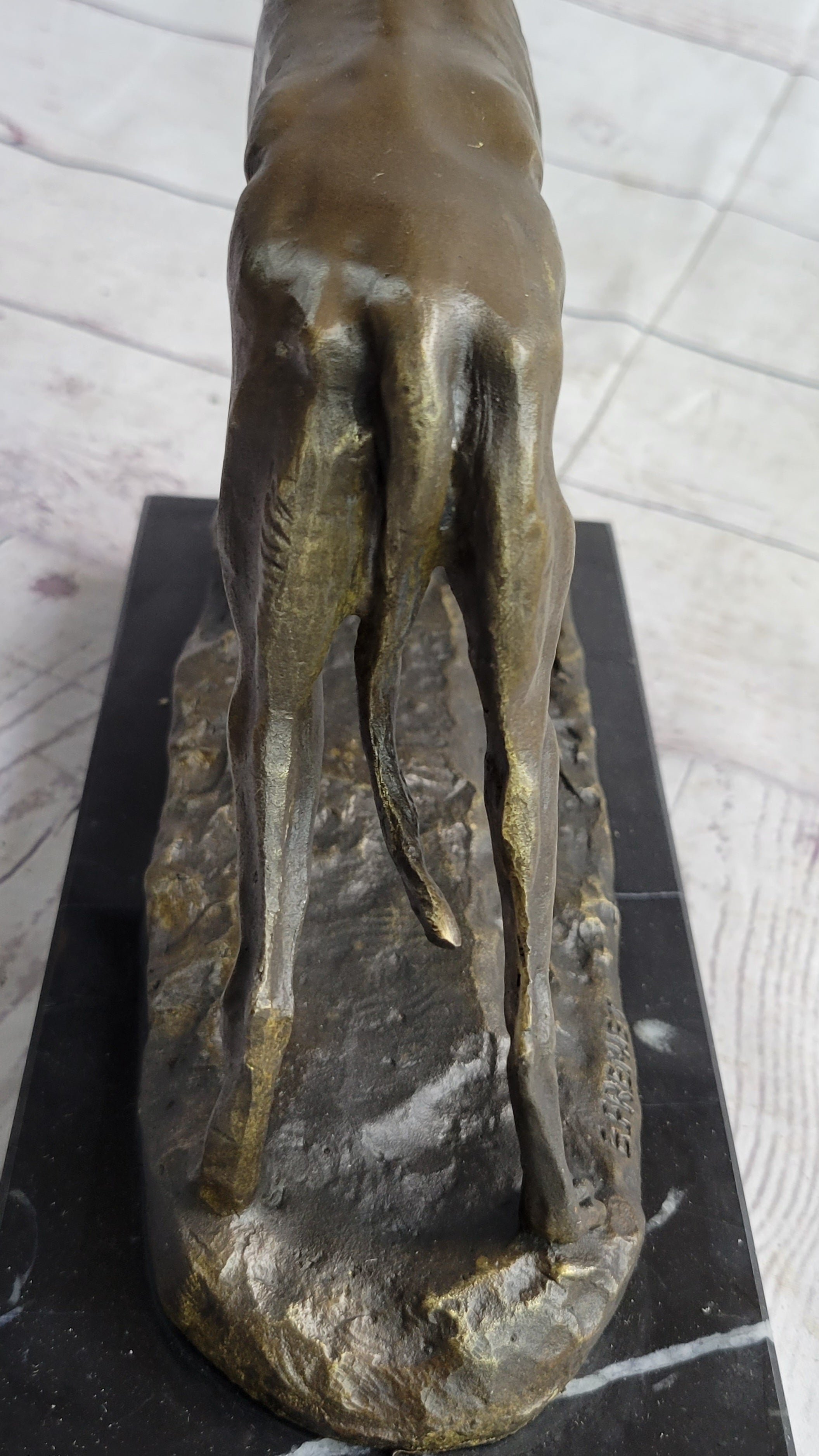 Greyhound Whippet Bronze Sculpture by Fremiet 13" x 10"